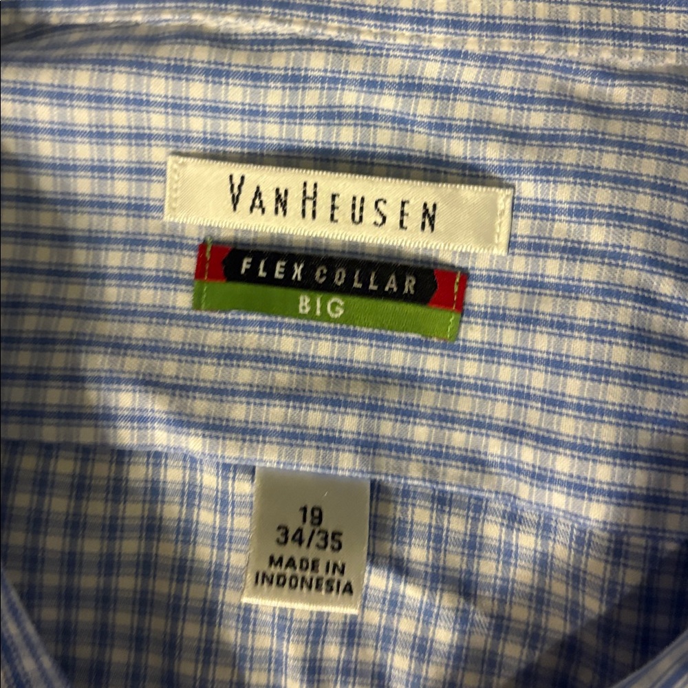 Van Hueson Big and Tall Checkered Shirt - Picture 4 of 6